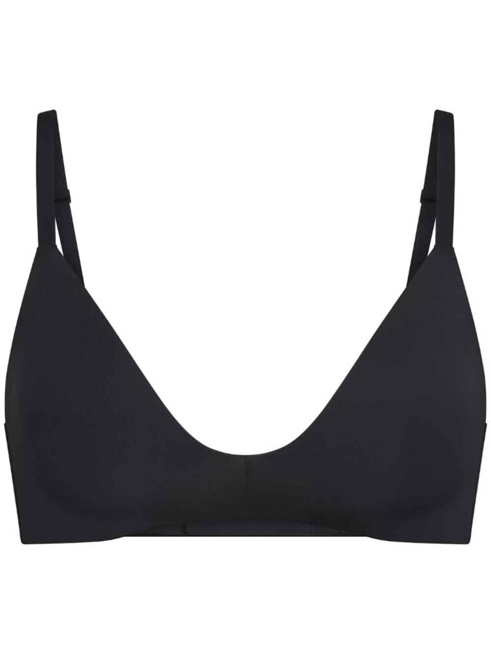 Skims Tshirt Demi Bra - NWOT - Wireless Plunge Bra - 36A - Black Onyx